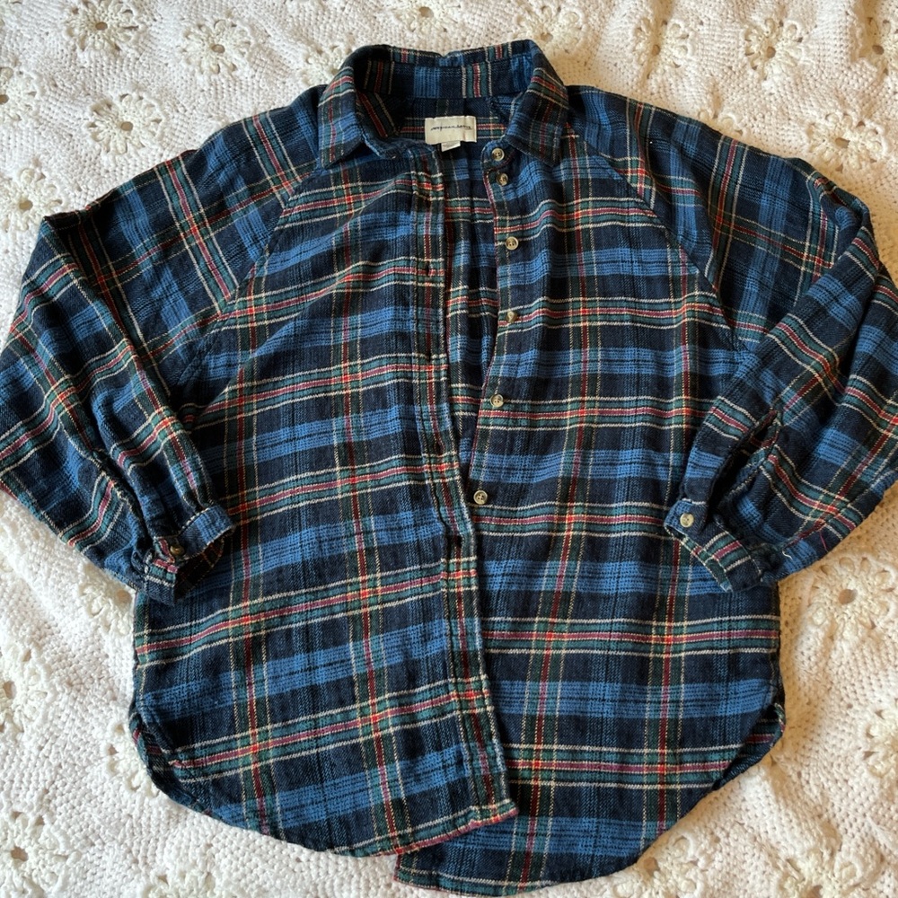 Oversized American eagle flannel